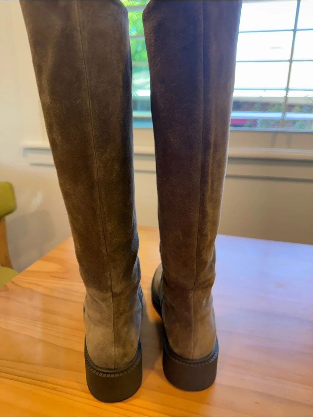 Vince Taupe Suede Over-the-Knee Boots